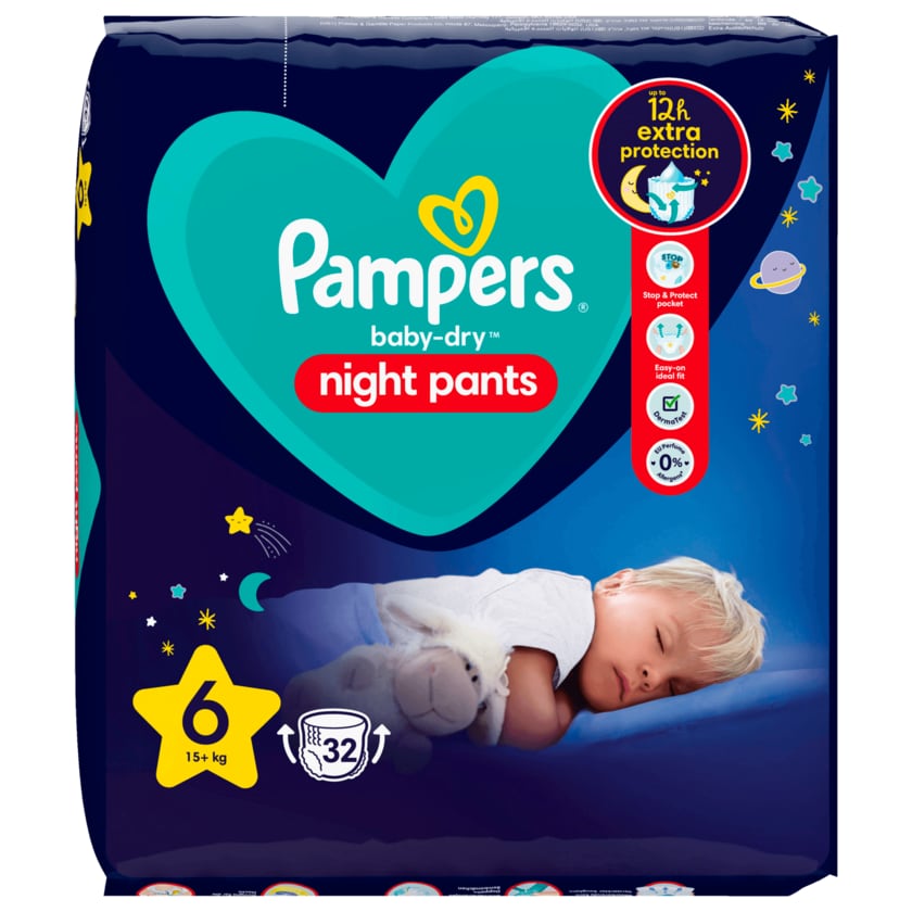Pampers Baby-Dry Night Pants Gr.6 15+kg 32 Stück